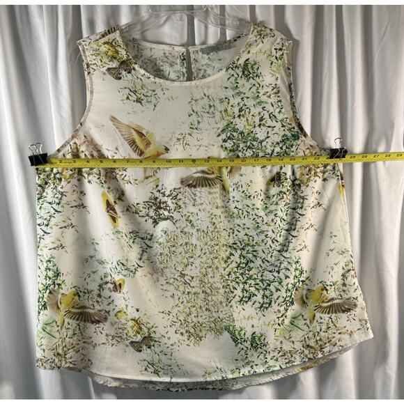 Dalia Sleeveless Top, Ivory/Yellow/Green, Sz: 2X, Summer, 82-09 - Picture 6 of 9